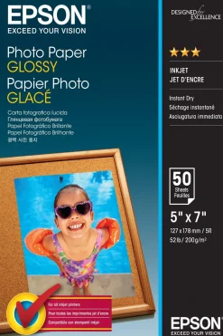 Epson Glossy Photo Paper (130 x 180mm), 200gsm, 50 sheets