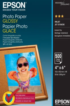 Epson Glossy Photo Paper (100 x 150mm), 200gsm, 500 sheets