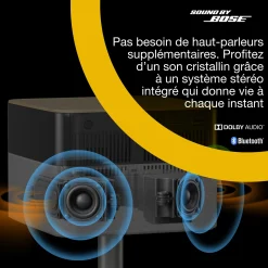 Epson Lifestudio Flex Plus EF-72, Projecteur Smart TV Portable 4K PRO-UHD, 3LCD x RGB-LED, Sound by Bose, Google TV, Écran 150