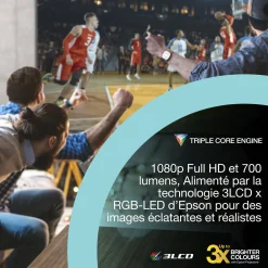Epson Lifestudio Pop EF-61G vert glacé, Projecteur portable qualitatif, Sound by Bose, Google TV, HD intégrale, Utilisation en intérieur/extérieur, Garantie de 5 ans*