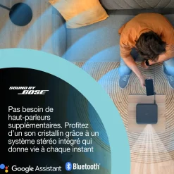Epson Lifestudio Pop Plus EF-62N, Projecteur portable qualitatif, Sound by Bose, Google TV, 4K Pro UHD, Utilisation en intérieur/extérieur, Garantie de 5 ans*
