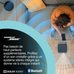 Epson Lifestudio Pop Plus EF-62B, Projecteur portable qualitatif, Sound by Bose, Google TV, 4K Pro UHD, Utilisation en intérieur/extérieur, Garantie de 5 ans*