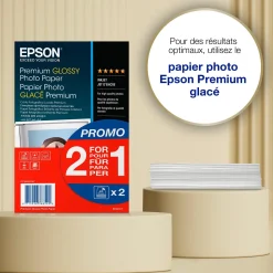 Epson Premium Glossy Photo Paper (100 x 150mm), 255gsm, 80 sheets