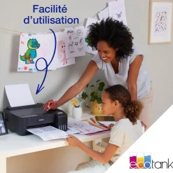 Imprimante A4 Wi-Fi EcoTank ET-1810 équipée de réservoirs d’encre, avec jusqu’à 3 ans d’encre inclus