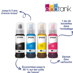 Imprimante A4 Wi-Fi EcoTank ET-1810 équipée de réservoirs d’encre, avec jusqu’à 3 ans d’encre inclus