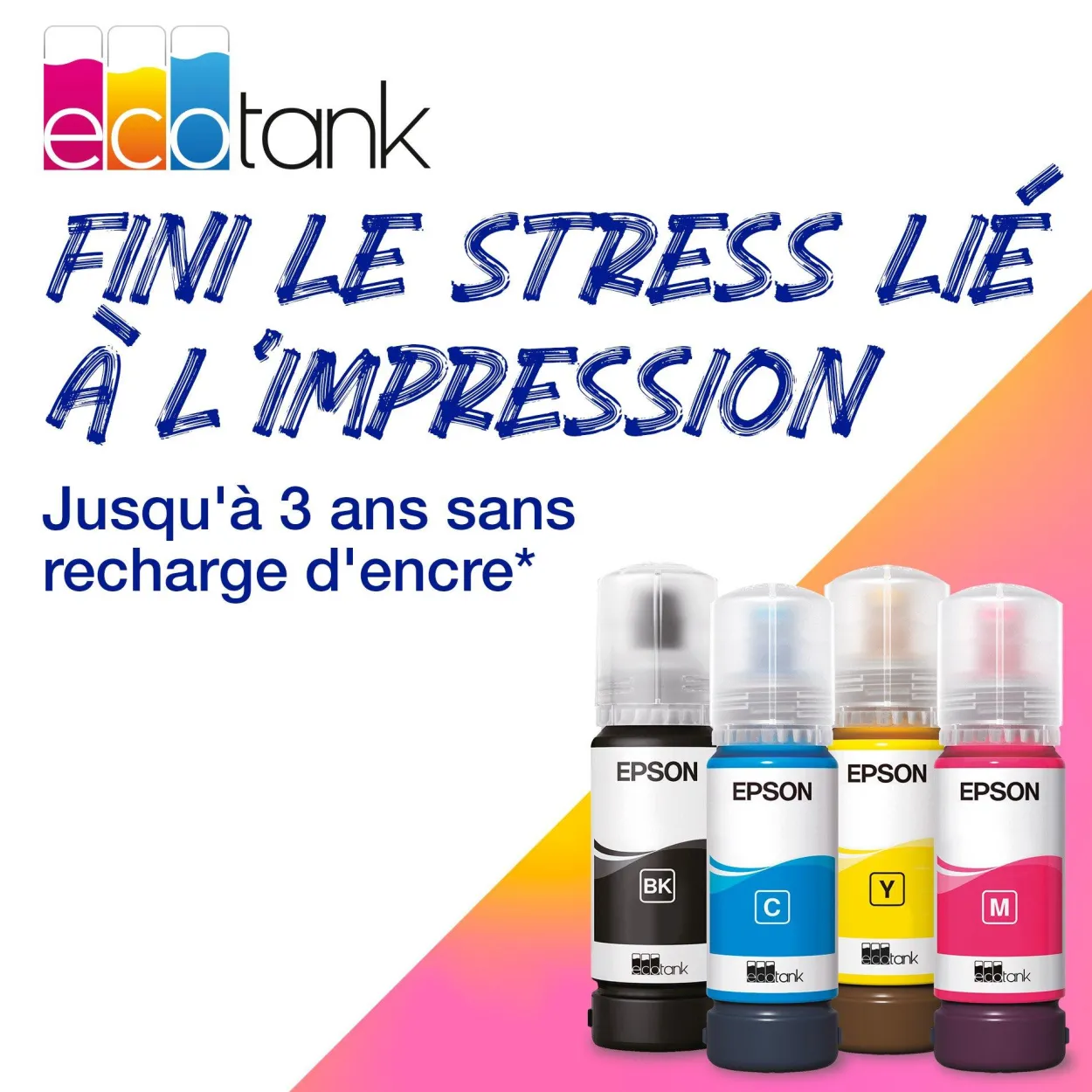 Imprimante A4 Wi-Fi EcoTank ET-1810 équipée de réservoirs d’encre, avec jusqu’à 3 ans d’encre inclus