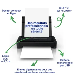 Imprimante Jet d’Encre A4 portable monofonction WorkForce WF-110W