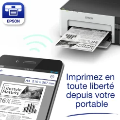 Imprimante monochrome A4 EcoTank ET-M1120 avec réservoir d’encre et Wi-Fi