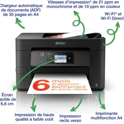 Imprimante multifonction Jet d’Encre A4 WorkForce Pro WF-3825DWF
