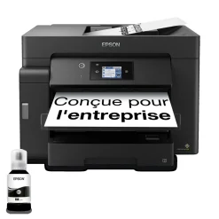 Imprimante multifonction A3 EcoTank monochrome ET-M16600 avec Wi-Fi, réservoir d’encre, scanner et copie