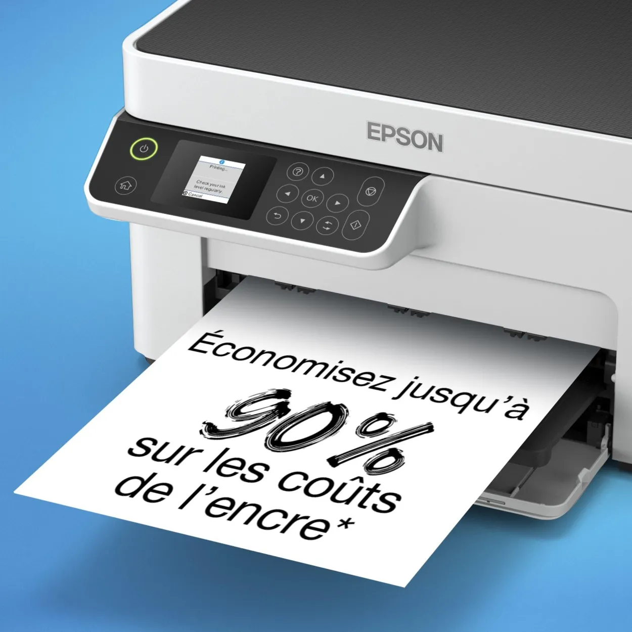 Imprimante multifonction monochrome A4 EcoTank ET-M2120 avec réservoir d’encre et Wi-Fi