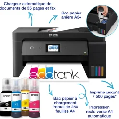 Imprimante multifonction A3+ Wi-Fi EcoTank ET-15000 équipée de réservoirs d’encre, avec jusqu’à 3 ans d’encre inclus