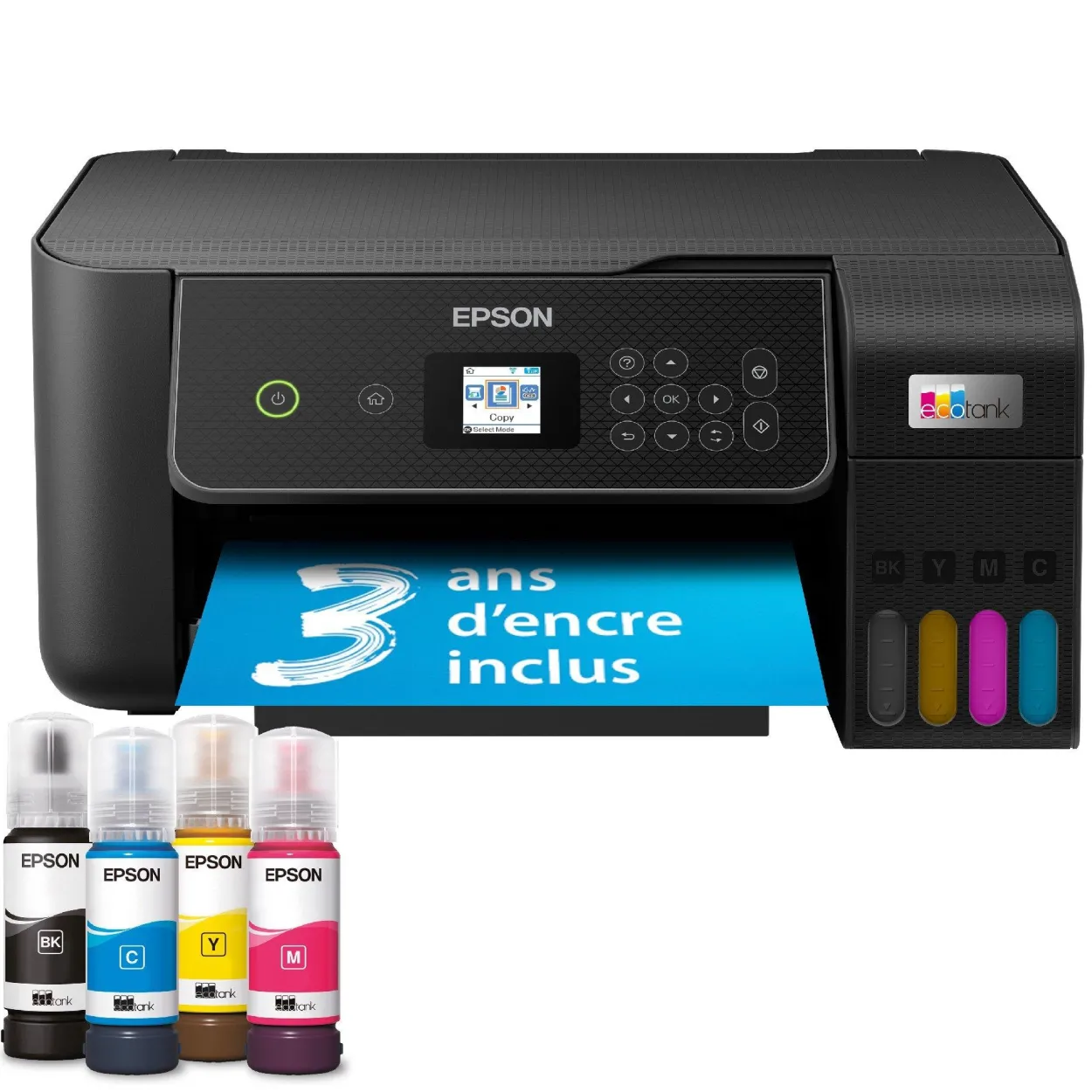 Imprimante multifonction A4 Wi-Fi EcoTank ET-2871 équipée de réservoirs d’encre, avec jusqu’à 3 ans d’encre inclus