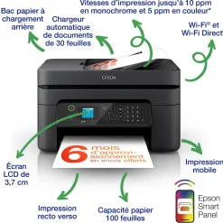 Imprimante multifonction Jet d’Encre A4 WorkForce WF-2930DWF