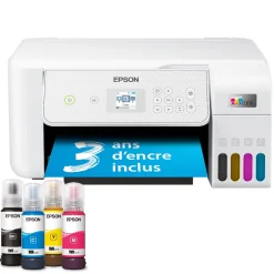 Imprimante multifonction A4 Wi-Fi EcoTank ET-2876 équipée de réservoirs d’encre, avec jusqu’à 3 ans d’encre inclus