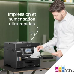 Imprimante multifonction A4 EcoTank ET-5800 avec Wi-Fi, réservoirs d’encre et fax