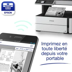 Imprimante multifonction monochrome A4 EcoTank ET-M2170 avec réservoir d’encre et Wi-Fi