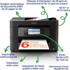 Imprimante multifonction Jet d’Encre A4 WorkForce Pro WF-4825DWF