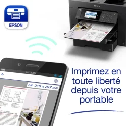 Imprimante multifonction Jet d’Encre A3+ WorkForce WF-7840DTWF et 3 mois d’approvisionnement en encre offerts avec l’abonnement ReadyPrint*