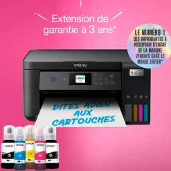 Imprimante multifonction A4 Wi-Fi EcoTank ET-2851 équipée de réservoirs d’encre, avec jusqu’à 3 ans d’encre inclus