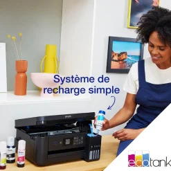 Imprimante multifonction A4 Wi-Fi EcoTank ET-2851 équipée de réservoirs d’encre, avec jusqu’à 3 ans d’encre inclus