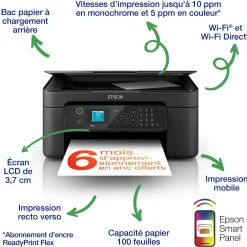 Imprimante multifonction Jet d’Encre A4 WorkForce WF-2910DWF