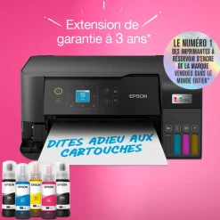 Imprimante multifonction A4 Wi-Fi EcoTank ET-2840 équipée de réservoirs d’encre, avec jusqu’à 3 ans d’encre inclus