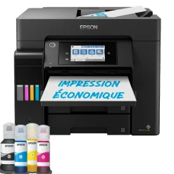 Imprimante multifonction A4 EcoTank ET-5850 avec Wi-Fi, réservoirs d’encre et fax