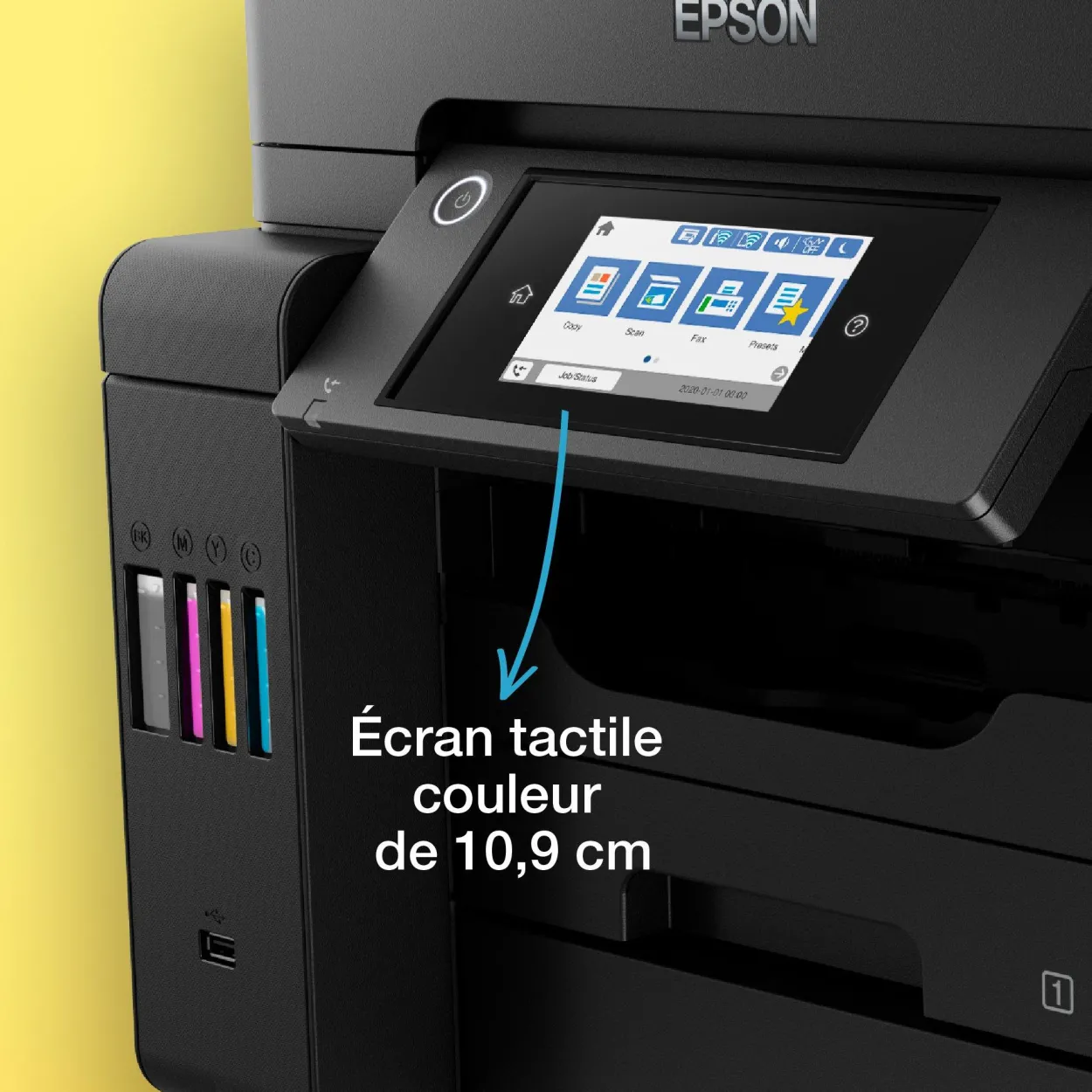 Imprimante multifonction A4 EcoTank ET-5850 avec Wi-Fi, réservoirs d’encre et fax