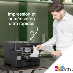 Imprimante multifonction A4 EcoTank ET-5850 avec Wi-Fi, réservoirs d’encre et fax