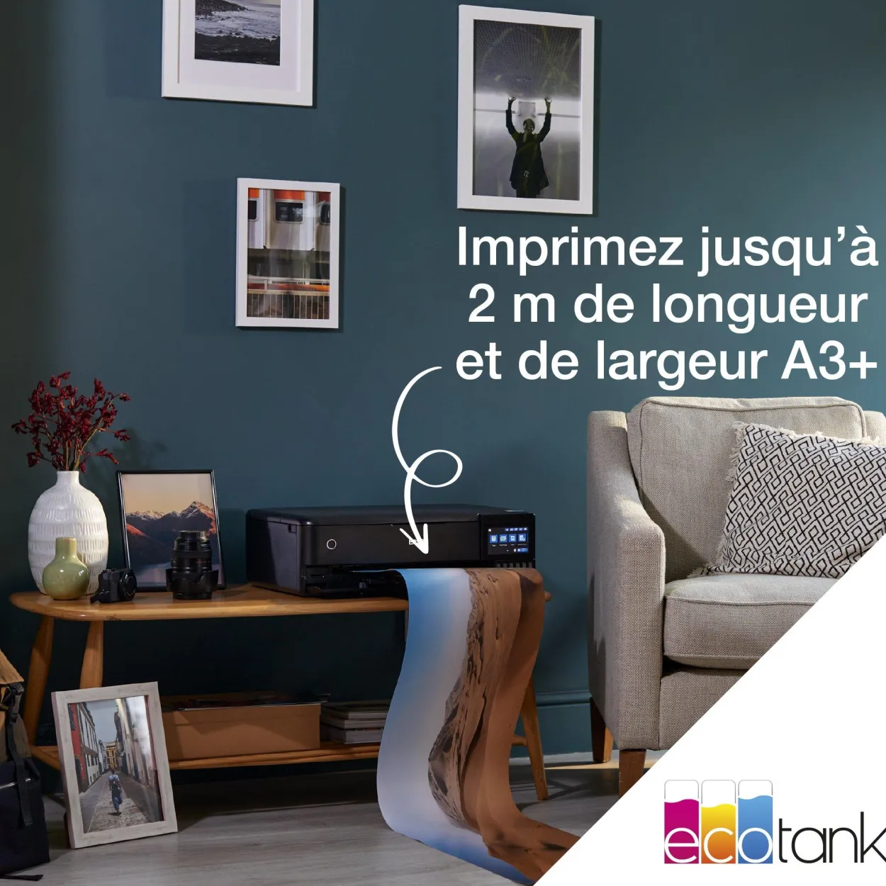 Imprimante photo A3+ EcoTank ET-8550 avec réservoirs d’encre et Wi-Fi