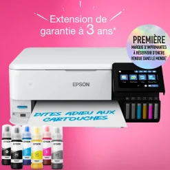 Imprimante photo A4 EcoTank ET-8500 avec réservoir d’encre et Wi-Fi