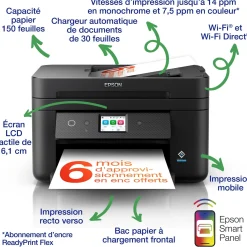 Imprimantte multifonction Jet d’Encre A4 WorkForce WF-2960DWF