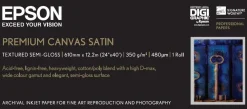 Premium Canvas Satin Roll, 24" x 12,2 m, 350g/m2