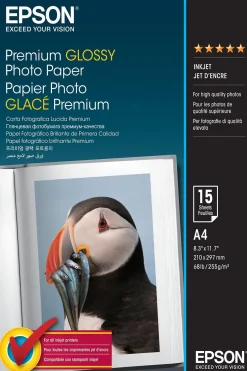 Premium Glossy Photo Paper, DIN A4, 255g/m2, 15 Sheets