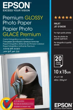 Premium Glossy Photo Paper, 100 x 150 mm, 255g/m2, 20 Sheets