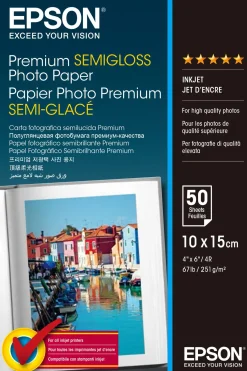 Premium Semigloss Photo Paper, 100 x 150 mm, 251g/m2, 50 Sheets