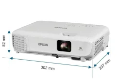 Projecteur à lampe WXGA EB-W53, 2 ports HDMI, 4 000 lumens, grande taille d’image jusqu’à 375 pouces (9,52 m)