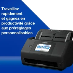 Scanner à défilement recto verso A4 WorkForce ES-580W avec Wi-Fi et écran tactile facile à utiliser