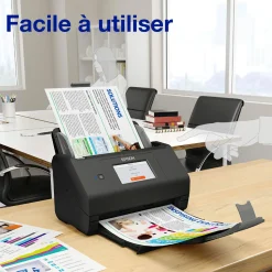 Scanner à défilement recto verso A4 WorkForce ES-580W avec Wi-Fi et écran tactile facile à utiliser