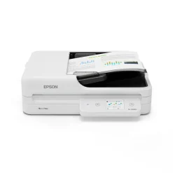 Scanner à plat compact WorkForce DS-1760WN, avec connexion réseau et Wi-Fi intégrés, pour les petites entreprises et les bureaux à domicile.