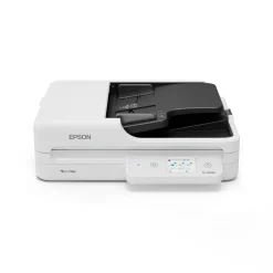 Scanner à plat compact WorkForce DS-1760WN, avec connexion réseau et Wi-Fi intégrés, pour les petites entreprises et les bureaux à domicile.