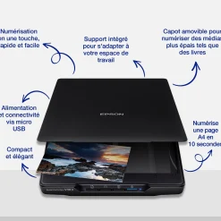 Scanner à plat de documents et de photos A4 Perfection V39II avec pied