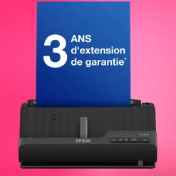 Scanner de documents A4 compact ES-C320W avec connexion Wi-Fi et chemin de numérisation en « U »
