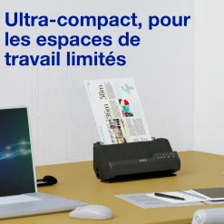 Scanner de documents A4 compact ES-C320W avec connexion Wi-Fi et chemin de numérisation en « U »