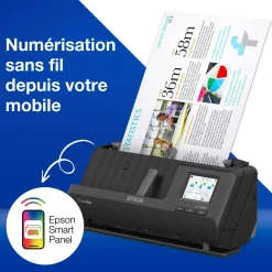 Scanner de documents A4 compact ES-C380W avec connexion Wi-Fi et chemin de numérisation en « U »