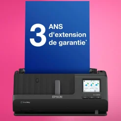 Scanner de documents A4 compact ES-C380W avec connexion Wi-Fi et chemin de numérisation en « U »