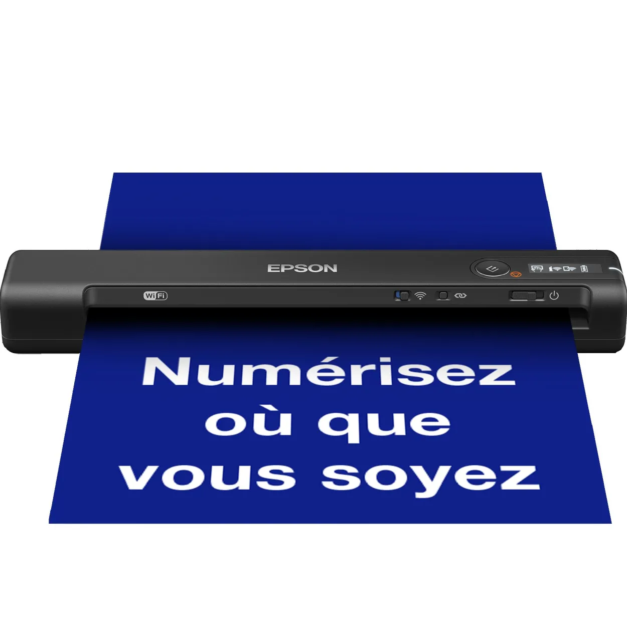 Scanner mobile A4 rapide WorkForce ES-60W avec connexion Wi-Fi, technologie Epson ScanSmart et écran LCD