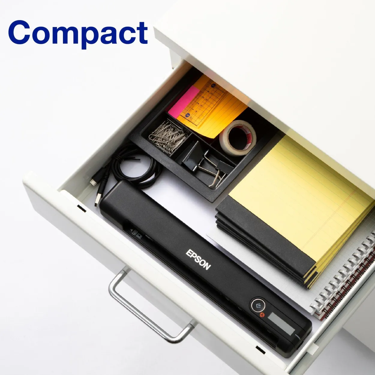Scanner mobile A4 rapide WorkForce ES-60W avec connexion Wi-Fi, technologie Epson ScanSmart et écran LCD