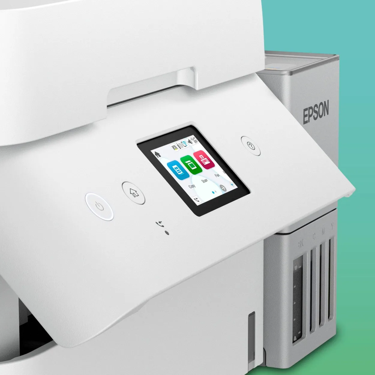Solution d’impression A4 blanche EcoTank ET-4956 équipée d’une connexion Wi-Fi et de réservoirs d’encre, avec jusqu’à 3 ans d’encre inclus